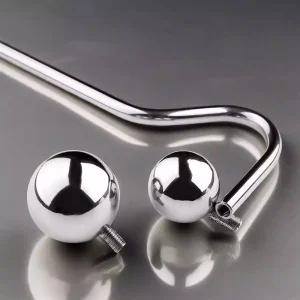 Metal Anal Hook with Replaceable Ball Ends
