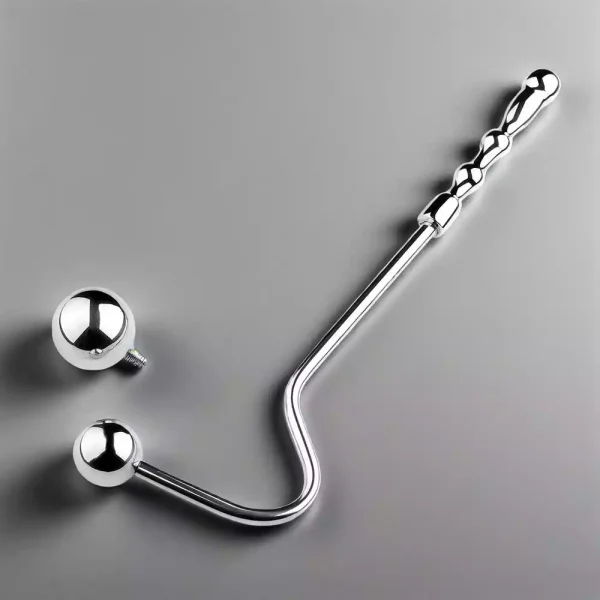 Metal Anal Hook with Replaceable Ball Ends - Image 3